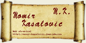 Momir Kasalović vizit kartica